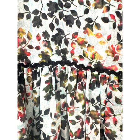 Bhanuni by Jyoti Anthropology Cute Printed Dress W/Embroidered Flower Size 2 - Picture 5 of 11